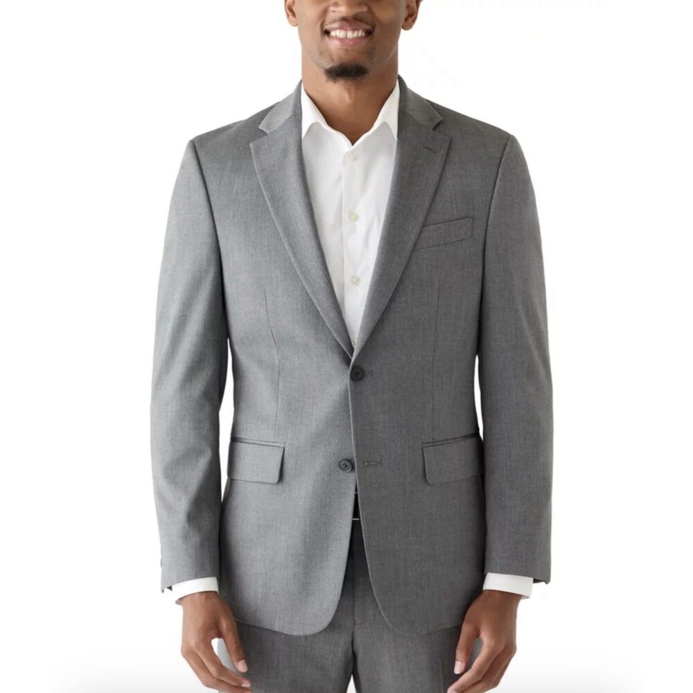 Michael Strahan Collection Wool Blend Gray Suit Jacket Blazer Men’s 44R NWOT
